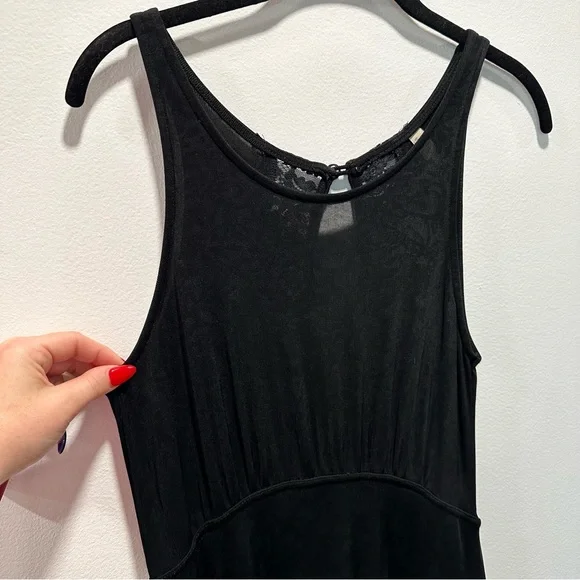 Free People Lady Jane Paisley Sheer Shell Open Lace Back Dress Size Small - Picture 6 of 11